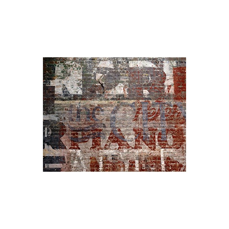 Wall Rogues WR50507 Warehouse Brick Mural, Grey, 9'10" x 7'10"