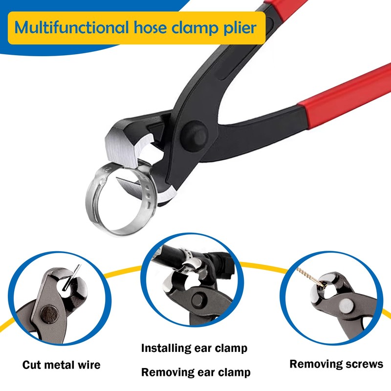 Seept 252Pcs 14-Sizes 304 Stainless Steel Single Ear Hose Clamps