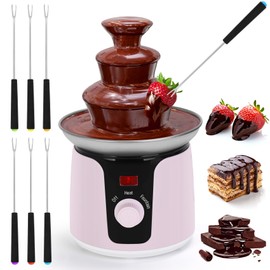 Fuente de chocolate de 3 niveles para fiesta, mini máquina de fusión de fuente de chocolate de 13 onzas, fuente de fondue para galletas, frutas, malva