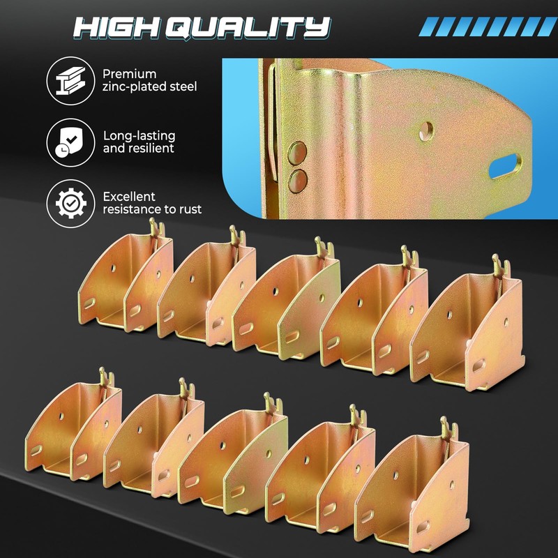 NATGAI 10 Pack E-Track Wood Beam Socket Fittings, Shelf Brackets