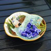Minigift Ceramic Fruit Bowl,3D Sculpture and Hand-painted Dish for Dessert,