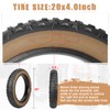 2 Pack 20x4 (98-406) All-Terrain Bike Tires Heavy Duty, Large