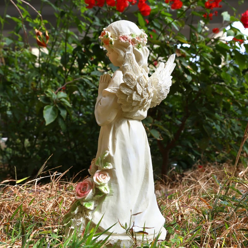 Garden Decor Angel Statue, Outdoor Patio Garden Sculptures & Statues,
