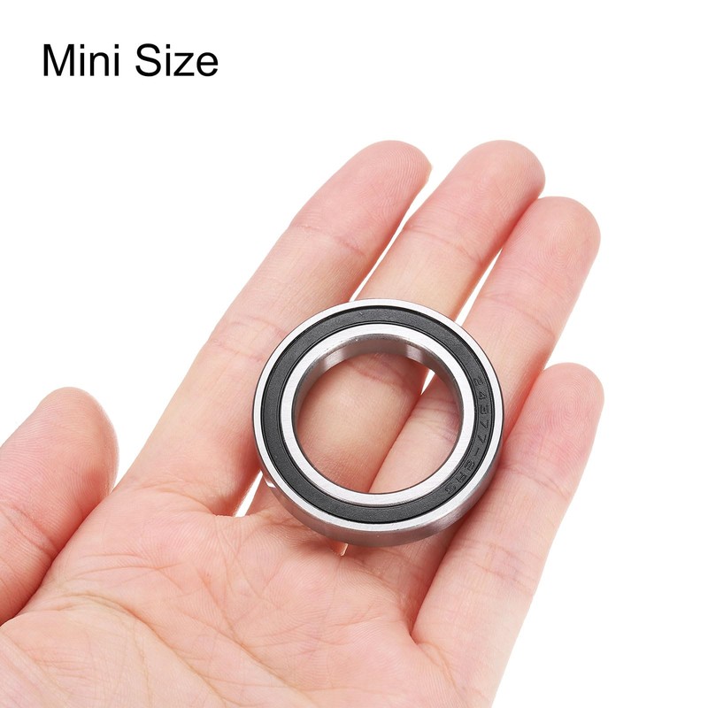 sourcing map 2pcs 24377-2RS Deep Groove Ball Bearings 24x37x7mm Chrome