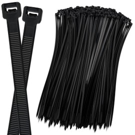 ISOLATECH Pack of 100 Cable Ties Black UV Resistant Black 300 mm x 3.6 mm Fixation for Car Bicycle Computer Industrial Nature Outdoor Home Accessories Versatile UV Resistant Durable Hold Together