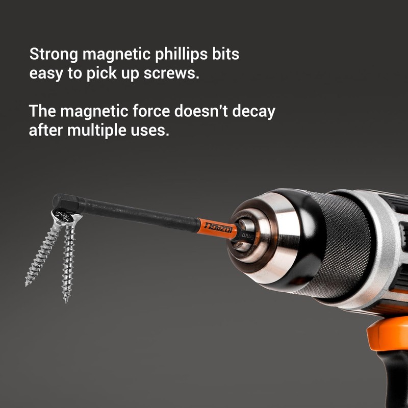 LOZAGU 21-Piece Hex Head Allen Wrench Drill Bit Set, Metric