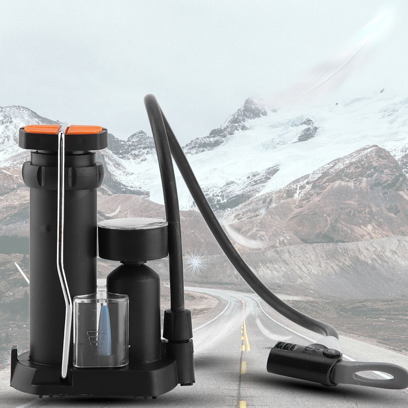 Mini Portable Bicycle Bike Foot Pump High Pressure Floor Inflator