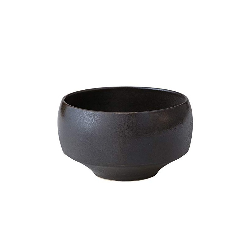 Hasami Ware 18172 Matcha Bowl, Haku Bowl, Black, Stylish, Simple,