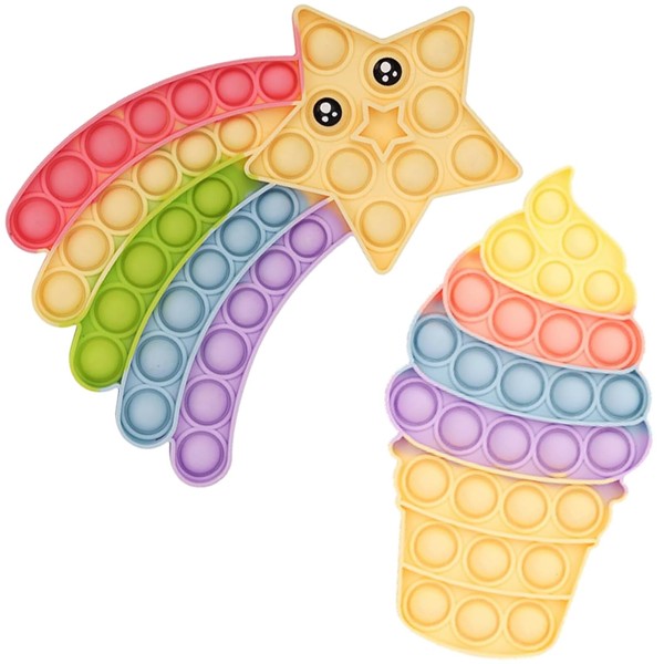 2 PCS push pop fidget Toy, Giant Push Bubble Sensory
