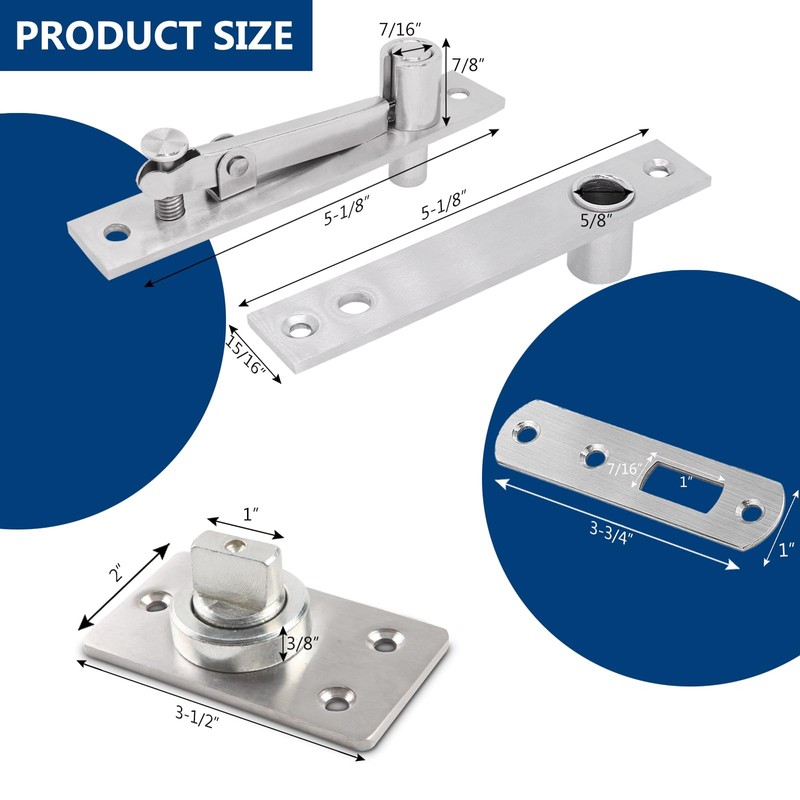 330 LBS Pivot Hinge for Large & Heavy Wood Doors
