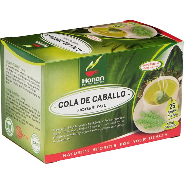 Horsetail Tea (Cola de Caballo) - 25 Teabags of All-Natural