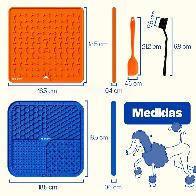 Dogelthy Lick Mat Kit para Perro y Gato. Set de