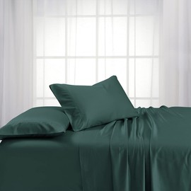 Royal Hotel Bedding ABRIPEDIC Sheets, Viscose from Bamboo, Sheet Set 600 Thread Count, Silky Soft Sheet, Viscose from Bamboo, Sheet Set, Split-Cal-King : Adjustable Cal-King, Teal