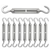 MDEOOSKY 10Pcs M5 Turnbuckle Hook and Hook, Stainless Steel Turnbuckle
