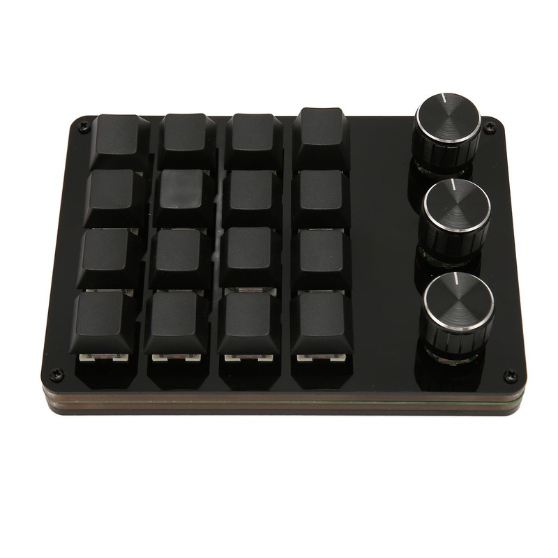 Programmable Keypad 16 Keys 3 Knobs Blue Switch Mechanical Hot