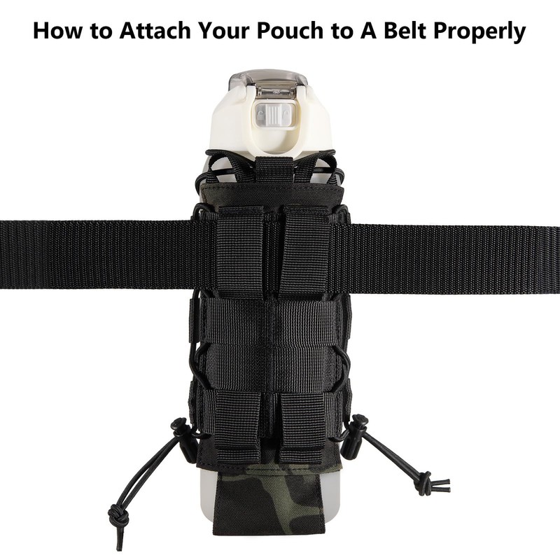 BASSDASH MOLLE Water Bottle Holder Pouch with Shoulder Strap Modular