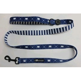 Unbranded Regal Blue Walking Leash 5ft Bulldog Frenchie French Pug Terrier