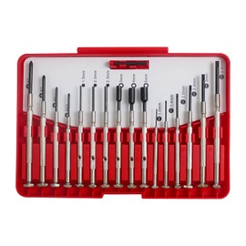 16Pcs Screwdriver Set with Case, Small Precision Screwdriver Kit, Flat head Phillips Hex Socket Head, Suitable for Electronics, Toys, Eyeglass, Computer, Watch Repair