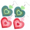 SAFIGLE Sets Fashionable Heart Earrings for Women Teardrop Girls Earrings