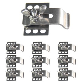 10 Pack 304 Sink Clips Undermount Kitchen Sink Clips,Epoxy Undermount Sink Brackets Supports for Bathroom Kitchen（Epoxy Not Included）