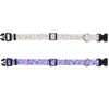 2 Pack Dog Collar Floral Adjustable Nylon Pet Collars for