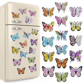 Umigy 16 Pcs Butterfly Diamond Painting Magnets for Refrigerator Butterfly Diamond Art Magnets DIY Diamond Painting Kits Diamond Art for Adults Kids Crafts Home