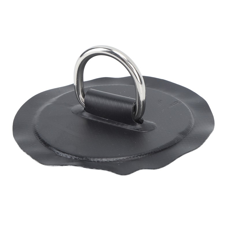 4PCS D Ring Patch PVC Round Shape Strong Stainless Steel