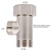 Moofey Bidet T Adapter, 7/8 Brass Toilet Hose Connector, Shower