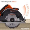 HARDEN 1250W Circular Saw 110V - 185mm Blade, 6000 RPM,