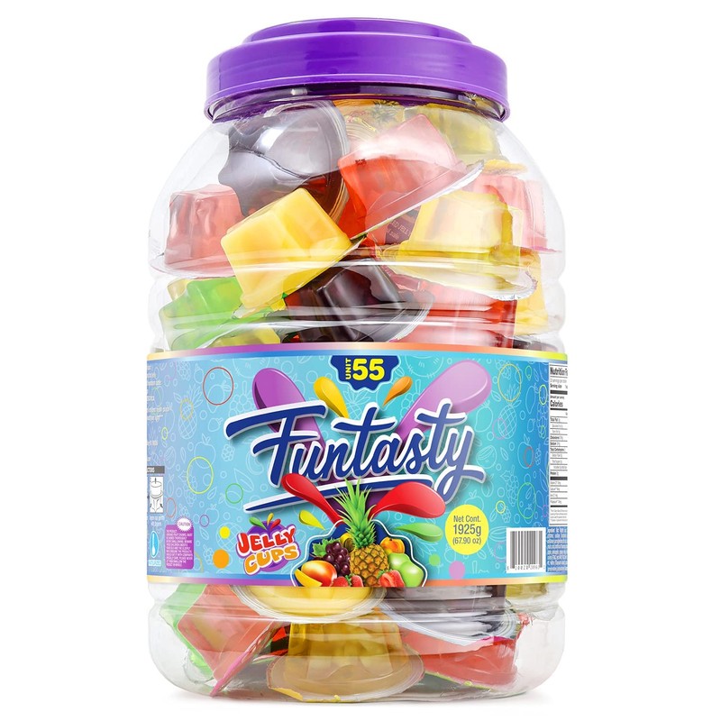 FUNTASTY Funtasty Jelly Cups - 55 Count Jar - Assorted
