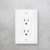 Modern Edge Decorative Wall Plate Switch Plate Outlet Cover, Durable