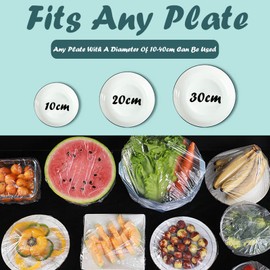 Transparent Fresh Storage Bags 300 Pieces Expandable Fresh Storage Bags Fresh Storage Bags To Put On Plates And Bowls For Leftovers, Food Storage