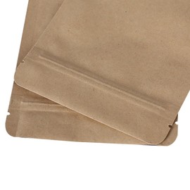 100/Pack Flat-Style Kraft Paper/Foil Zip Top Closure Bags (9x14cm (3.5x5.5"))