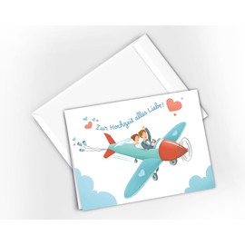 Wedding Card (XXL Format A4) Card for Wedding with Envelope Folding Card Large Greeting Card Congratulations Card for Wedding Congratulations