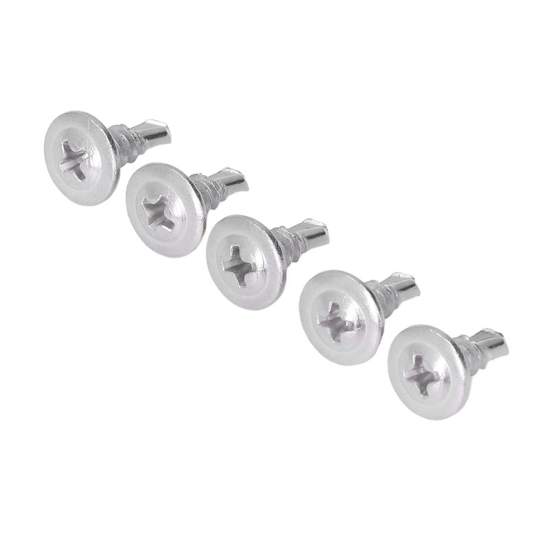 200Pcs Self Drilling Screw Stainless Steel Round Washer Head M4.8x13