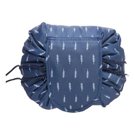 Large Capacity Lazy Makeup Toiletry Bag Drawstring Portable Travel Casual Waterproof Quick Pack Magic Makeup Storage Bag Perfect for Women Girls (feather)