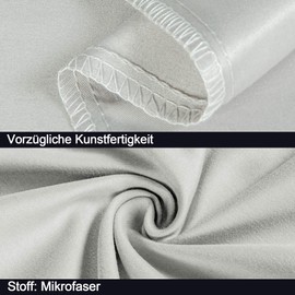 NTBAY Set of 2 cushion covers, 40 x 80 cm, 100% microfibre cushion cover, super soft pillowcase with zip, grey