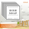 12PCS Waterproof Hand Soap Labels for Bottles, Bathroom/Kitchen Hand Soap