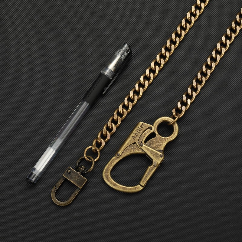 Ahiller Sturdy Wallet Chain, [Double Lock Carabiner, Stainless Steel Chain],