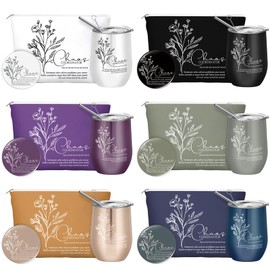 Geiserailie Chaos Coordinator Cup Stainless Steel Tumbler Canvas Makeup Bag Pocket Mirror Thank You Gift for Employee Appreciation Coworker Manager Staff Office Teacher Nurse(Multicolored,6)