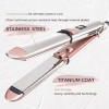 Rozamor Professional Flat Iron Hair Straightener, Titanium Ionic Hair Straightening,