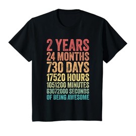 2 Year Old Gift 2 Years Of Being Awesome 2nd Birthday T-Shirt