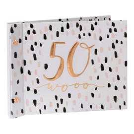 Luxe Birthday Guest Book With Photo Album by Hotchpotch - Pink 50th