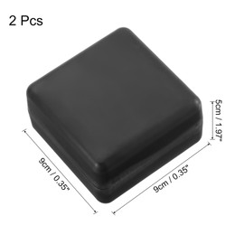 sourcing map Wooden Soap Holder, Detachable Self Draining Square Soap Dishes with Lid, Wooden Bamboo Soap Bar Tray for Shower (Double Pack Right Angle Black)