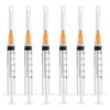2cc/ml Syringes with 25Ga 1Inch Needle Disposable Each Individually Wrapped-Pack