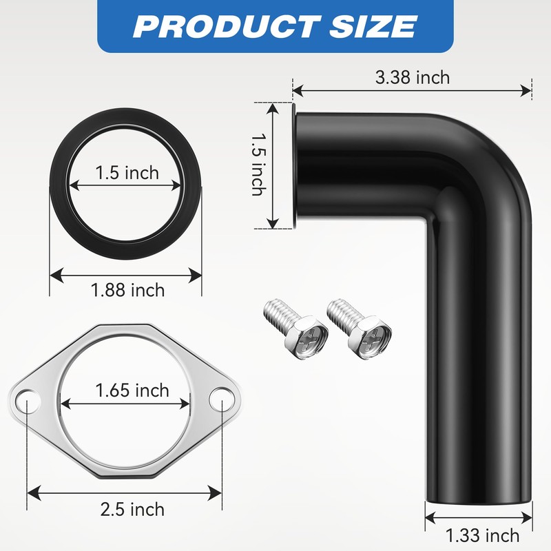 Saillong 2 Set Garbage Disposal Drain Elbow Replacement Kit, Includes
