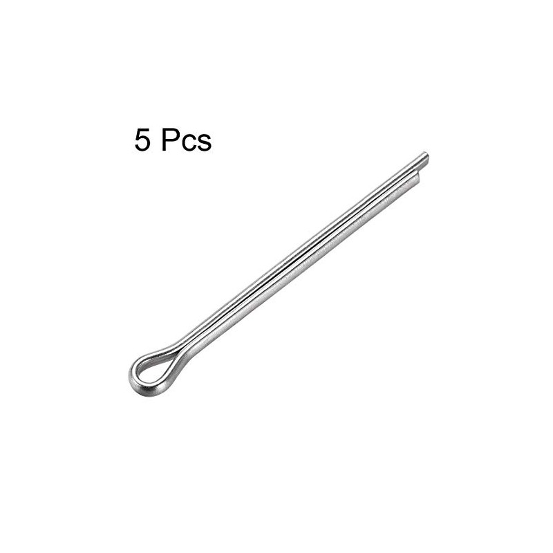 sourcing map Split Cotter Pin - 4mm x 50mm 304
