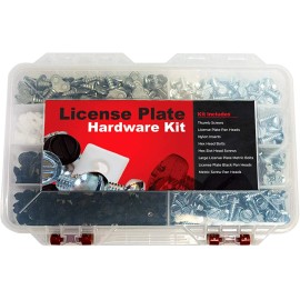 EZ-Line License Plate Hardware Kit 400 Screw Variety Pack For Fastening License Plates