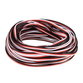 uxcell 28FT/8.5Meters 28AWG Servo Wire 3Pin Line RC Servo Model Extension Cable 30 Core-Black/Red/White