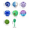 HEUHAI 12 Pack Colorful Bell Balls Bird Toys for Parakeets